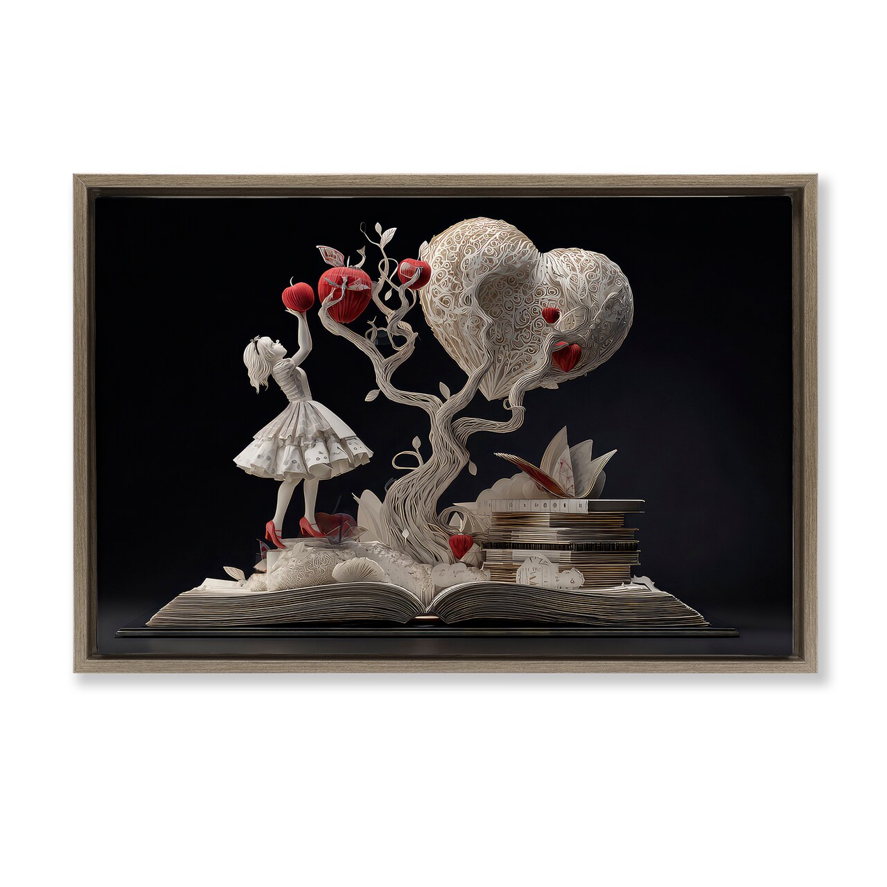Stupell Industries Paper Sculpture Style Fairytale Floating Frame, design by The Wands Want